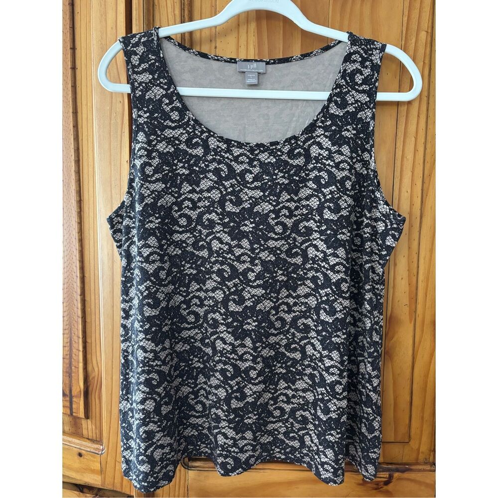 J. Jill “Wearever Collection” Printed Lace Tank Top